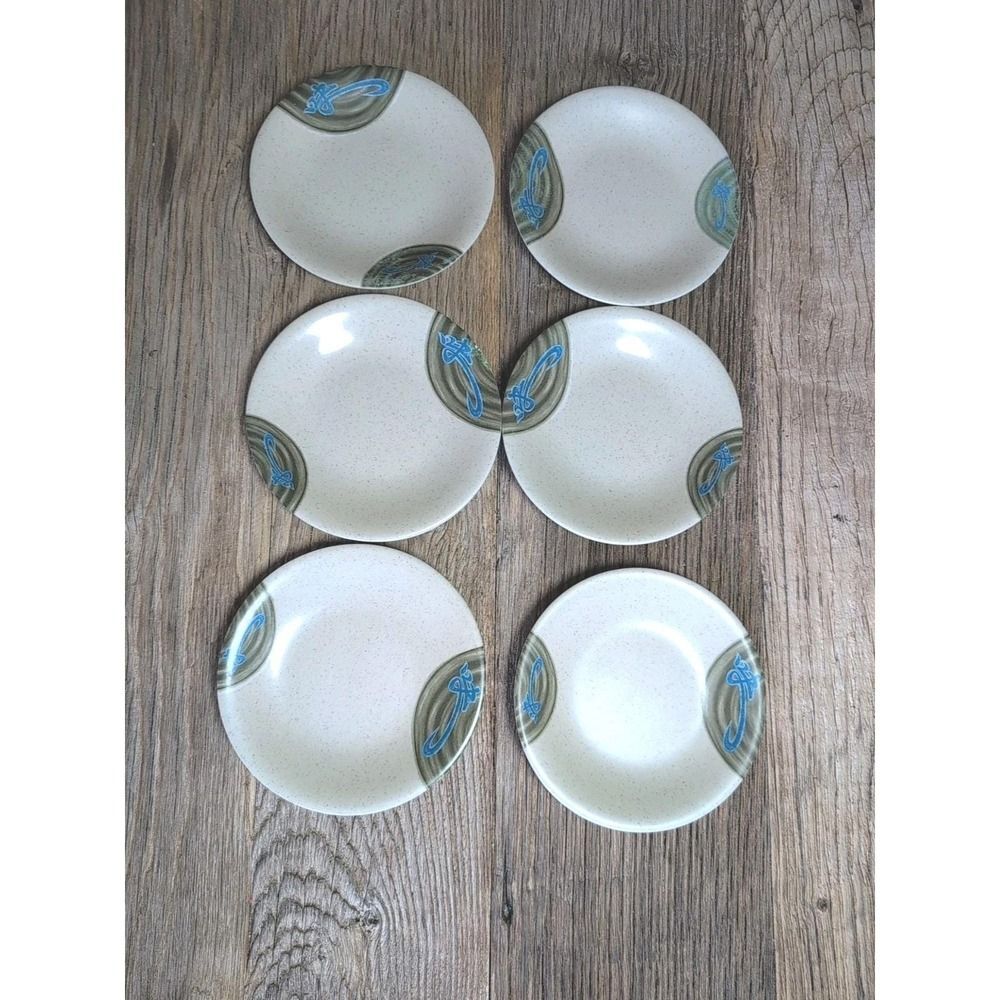Tai Hong Wei Ware No 305 Six 5" X 5" Sushi Dipping Plates (6) - Picture 1 of 16